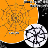 YUNAI Spider Webs Halloween Decorations Outdoor, 5ft Black Fake Spider Web, Scary Haunted House Outdoor Wall Decor for Halloween Party Hanging Decorations