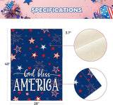 AVOIN colorlife God Bless America 4th of July Patriotic House Flag 28x40 Inch Double Sided Outside, Stars and Stripes Yard Outdoor Decoration