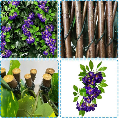 Artificial Expandable Ivy Privacy Fence Screen,Adjustable Size,Dense Leaf Panel,Perfect for Balcony,Garden,Fence Cover and Green Wall Decoration