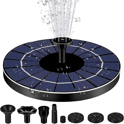 Meichoon Solar Fountain Pump 3.5W with 6 Nozzles Birdbath Water Feature Independent Floating Fountain for Gardens Ponds Fish Tanks Aquariums Outdoors MY01