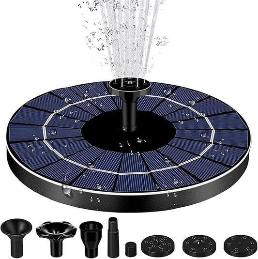 Meichoon Solar Fountain Pump 3.5W with 6 Nozzles Birdbath Water Feature Independent Floating Fountain for Gardens Ponds Fish Tanks Aquariums Outdoors MY01