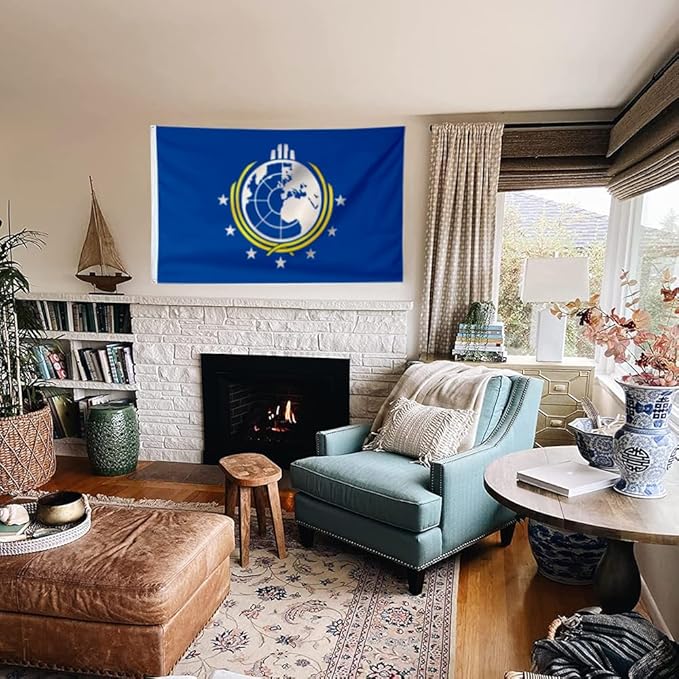 Super Earth Flag 3x5Feet Outdoor Indoor Decoration Flag 3x5Feet Double Stitched Polyester with Brass Grommets
