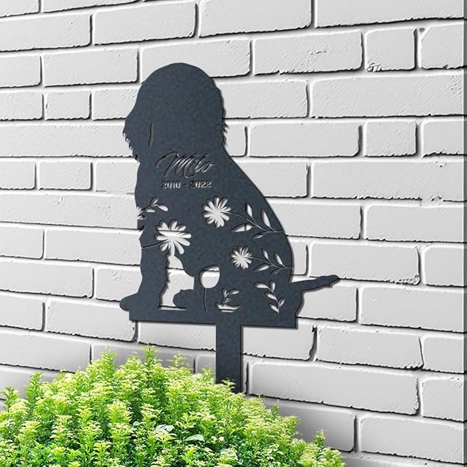 Personalized Cocker Spaniel Garden Stake,Metal Yard Art,Dog Memorial Gift,TCocker Spaniel Lawn Art,Pet Loss Gift,Pet Grave Marker,Cocker Spaniel Memorial,Gift for Dog Lovers.