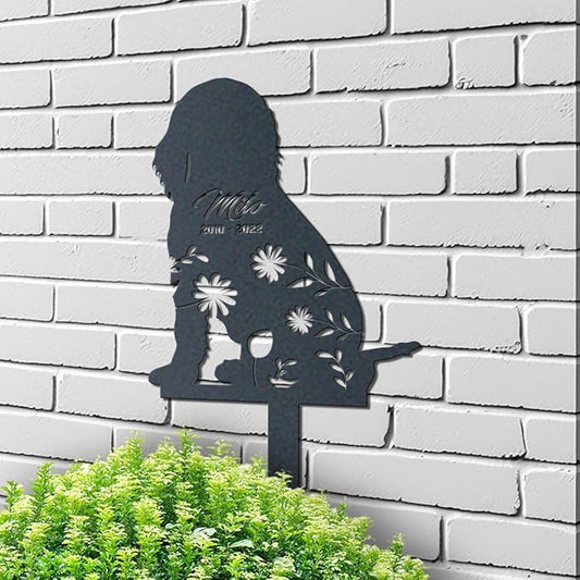Personalized Cocker Spaniel Garden Stake,Metal Yard Art,Dog Memorial Gift,TCocker Spaniel Lawn Art,Pet Loss Gift,Pet Grave Marker,Cocker Spaniel Memorial,Gift for Dog Lovers.