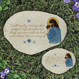 GiftsForYouNow Infant Memorial Garden Stone, Jesus Holding Baby Memorial, Religious Sympathy Gift, Personalized Grave Marker