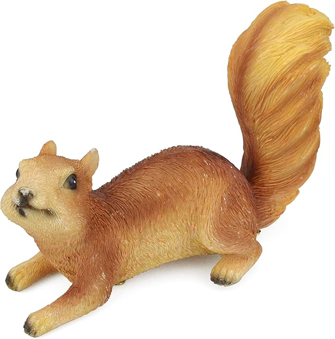 2pcs Squirrel Hanging Statues for Garden Decoration, Outdoor Hanging Tree Décor with Screws and Hooks, for Tree Trunk, Garden, Yard, Patio- 7.9 Inch (2 Squirrels)