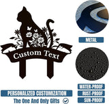 Personalized Metal Custom Garden Sculptures Statues, Yard Art,Shed, Flowerbed Decoration, Outdoor Decor, Animal Stake Pack, Cat Kitty Rabbit Bunny Dog Puppy Flower Metal Signs (Cat B)