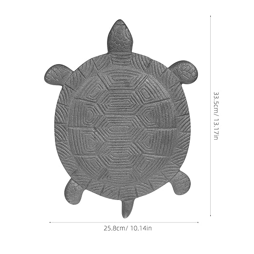 Tofficu Cast Iron Turtle Stepping Stone for Garden and Outdoor Walkway, Metal Decorative Lawn Pathway Ornament, Backyard Turtle Statue for Patio Landscaping