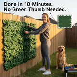 Faux Ivy Privacy Fence Screen 8PCS 20 x 20 Inch Artificial Faux Ivy Hedge Expandable Faux Privacy Fence Decoration for Wall Screen, Outdoor Garden, Wedding Decor,No Cable Tie (80x40 inches)