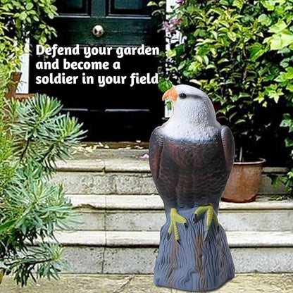 KKY Fake Plastic Eagle Bird, Garden Owl Statue,Can Repel Pigeons Away from The House, Garden, Pool.