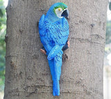Real Tropical Hanging Parrot Decor,Bird Figurines,Resin Bird Statues,Home Ornament Decor for Tiki Bar,Perfect for Yard Ornaments,Tree Decorations Outdoor,Patio,Lawn,Tree Trunk, Porch