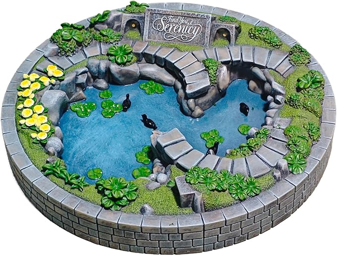 Kai Dream Fairy Garden Pond Decoration - Solar Miniature Fairy Garden Figurines & Accessories, Serenity Theme Outdoor Garden Ornament for Patio, Yard, Housewarming Gift