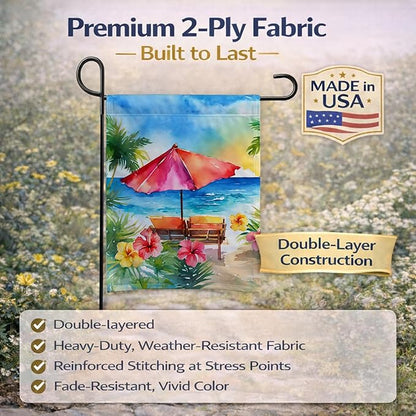 Caroline's Treasures Hawaii Hawaiian Hibiscus in Watercolor Garden Flag Mailbox Flag Decorative Yard Flag Banner Outside Patio Artwork Yard Flower Beds, Garden Size, Multicolor