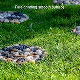Qualdout River Rocks Stepping Stones Pavers Outdoor for Garden Walkway, Decorative Pebbles Polished Gravel for Backyard Lawn Patio Pathway Landscaping, Set of 6 (Roundness)