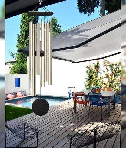 2 Pack Memorial Wind Chimes Outdoor,Garden Wind Chimes with 6 Aluminum Alloy Tubes and Hook,Memorial Wind Chimes for Home Decor Garden Patio Outdoor