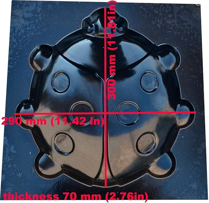 Concrete Mold 3D Ladybug Stone Decor Garden Aquarium Plastic Mold Sold D45
