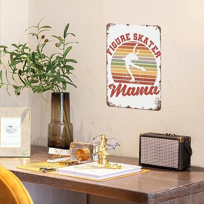 Retro Metal Tin Sign Loves Skag Mom Funny Wall Decor for Home,Garden,Patio,Yard,Office,Vintage 8x12 Inches Room Decorations
