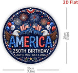 250th Anniversary America Window Hanging Suncatcher，Bald Eagle American Flag Designs Blue Sun Catcher Decor ，Patriotic Supplies Home Party Independence Day Accessories