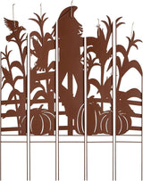 Glitzhome 5-Piece Modular Yard Stake Set, 41.5 Inch Scarecrow & Corn Fall Decor - Rust-Proof Metal Farmhouse Outdoor Decor for Thanksgiving Harvest