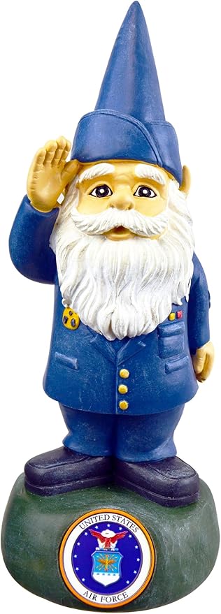 Red Carpet Studios Officially Licensed Military Garden Gnome, 13.25" Tall, United States Air Force