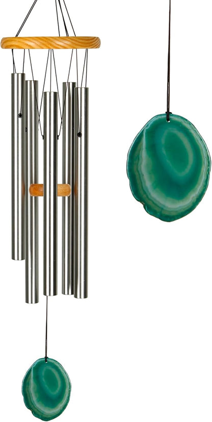 Woodstock Chimes Signature Collection, Woodstock Celtic Chime, Agate 24'' Wind Chime, World Music Wind Chimes for Outdoor, Patio, Home or Garden Décor for St Patricks Day Decorations (WCCS)