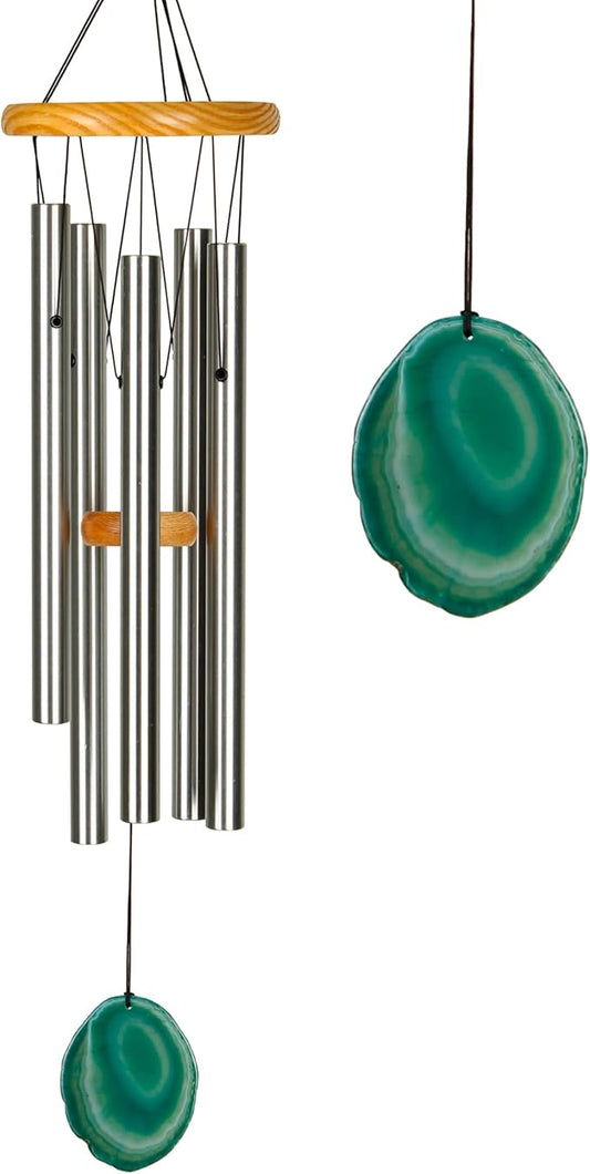 Woodstock Chimes Signature Collection, Woodstock Celtic Chime, Agate 24'' Wind Chime, World Music Wind Chimes for Outdoor, Patio, Home or Garden Décor for St Patricks Day Decorations (WCCS)