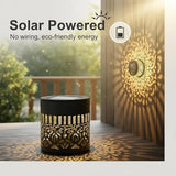 Decorative Solar Mandala Lights,Waterproof Metal Solar Powered Outdoor Lights,Mandala Fence Wall Lights for Deck,Step,Patio,Garden,Backyard & Yard Decor (1PCS)