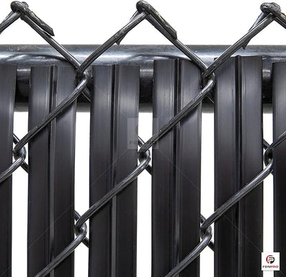 Chain Link Fence Privacy Blade Slates with Bottom Lock 4x10 Ft Black for Gardening, Privacy, Outdoor Wall, Balcony, Patio, Yard, Safety Fence Screen Cover for Dog, Cat, Pet Hedge Slats