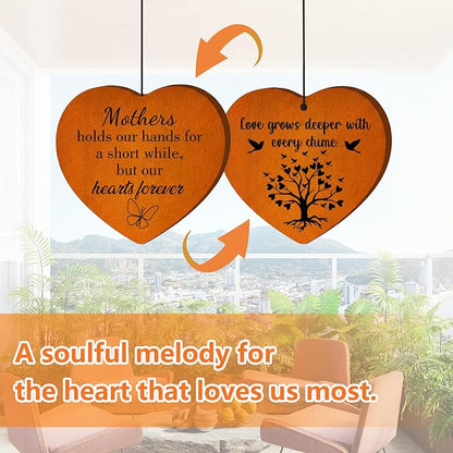 Gifts for Mom, 25.5" Aluminum Wind Chimes for Outside with Heart Catcher, Mom Birthday Gifts from Daughter or Son, Mother Gifts for Birthday, Christmas, Mother's Day, Home Decor
