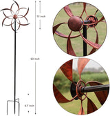 Wind Spinner Outdoor Metal Wind Sculptures 360 Degrees Wind Spinners for Yard and Garden