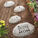 Personalization Universe Reasons Why Custom Garden Stones - Heart-Shaped, Durable Resin Outdoor Decor - Personalized Stepping Stones for Family Garden, Small 4" x 3.88"