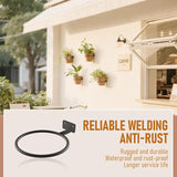 Wall Pot Holder Bulk 4in 3Pack Ring Plant Hanger, Metal Planter Hooks Wall Mounted Bracket Heavy Duty for Outdoor Indoor Black