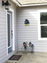 Welcome Sign for Front Door Decor Hanging Sign, Metal Flower Welcome Door Sign Wall Art Decor Hanging for Indoor Outdoor Patio Garden Yard Sign Porch Decoration 15.75X12.75In (C)