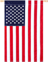 28 x 44 Inch Embroidered American House Flag, Heavy Duty Outdoor Premium 210D Nylon, Embroidered Stars,Sewn Stripes,July 4th Independence Day House Flags