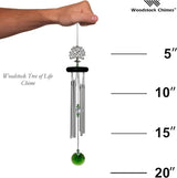 Woodstock Chimes Signature Collection, Crystal Tree of Life Chime, 19'' Decor Designs Wind Chimes for Outdoor, Patio, Home or Garden Décor (WFTE)