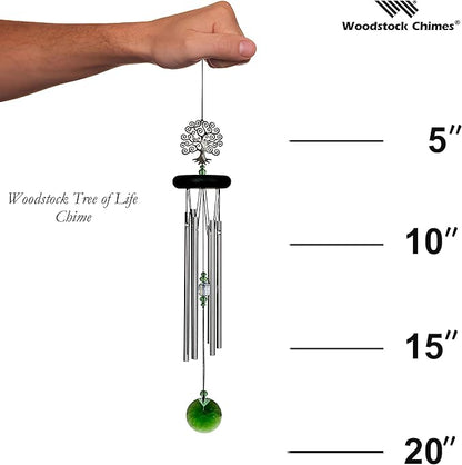 Woodstock Chimes Signature Collection, Crystal Tree of Life Chime, 19'' Decor Designs Wind Chimes for Outdoor, Patio, Home or Garden Décor (WFTE)