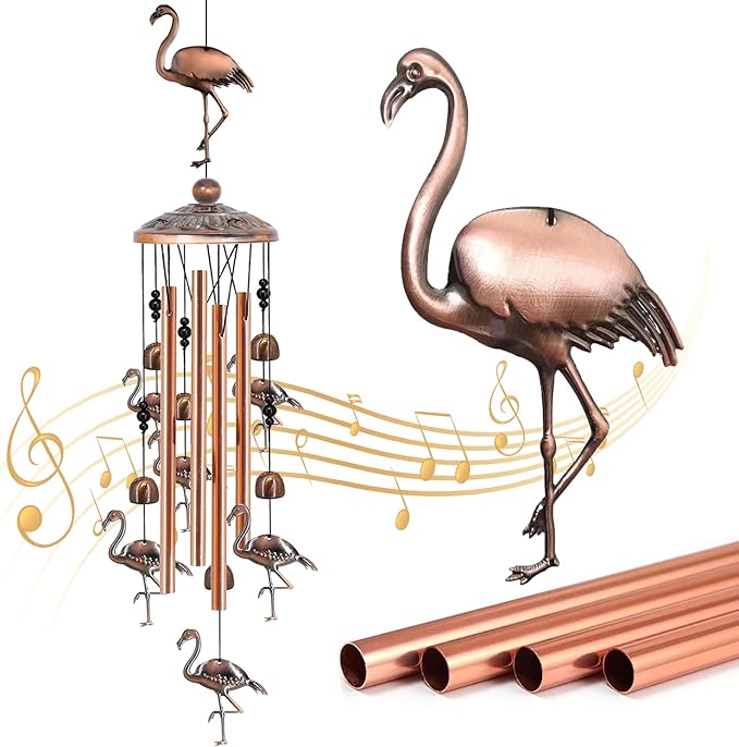 Wind Chimes for Outside Flamingo Gifts for Women Flamingo Garden Decor Birthday Gift for Mom Grandma Friend Flamingo Outdoor Yard Decorations Windchimes Outdoors
