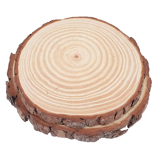 2pcs Outdoor Garden Stepping Stones Wood Log Thick Lawn Decor Pathway Walkway Landscaping Decorative