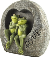 Garden Sulpture Frog Lover Statue Cute Frog Decor for Outside, Gift of Garden Statues and Figurines Outdoors,7.09 Inch