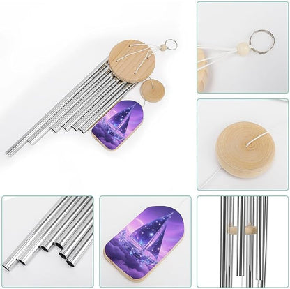 Wind Chimes for Outside Metal Wind Chimes Cosmic Sailing Ship Garden Backyard and Patio Decoration