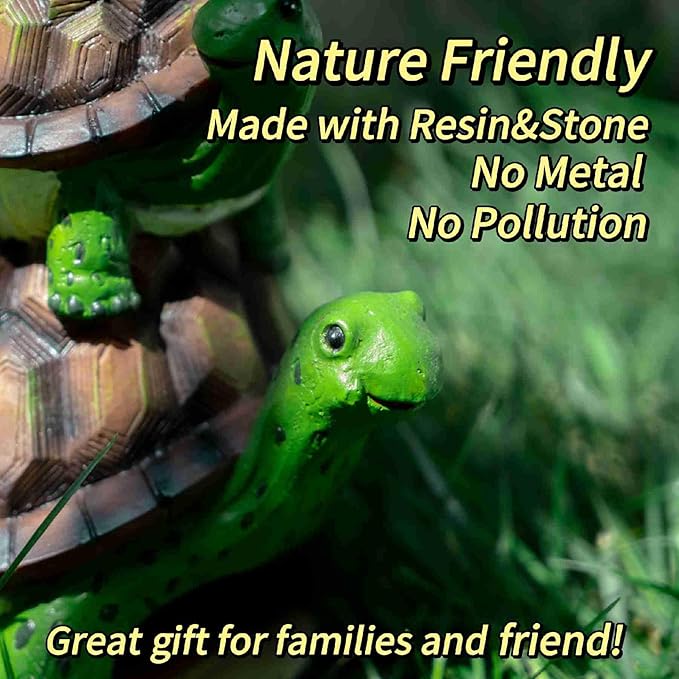 Decorative Downspout Extension, Cute Turtle Gutter Diverter & Splash Block, Garden Statue Fits 3x4 Gutter Downspout, Prevents Mud & Puddles During the Spring, Garden Decoration for Summer.