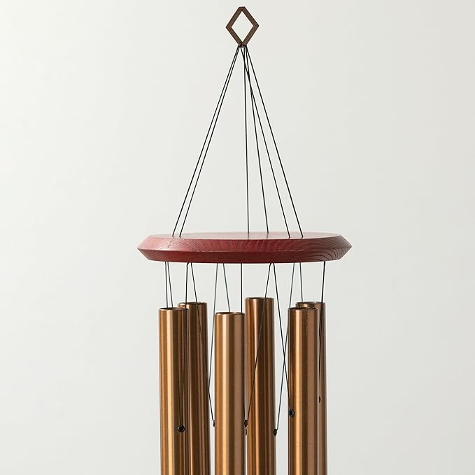 Woodstock Wind Chimes of Pluto Wind Chimes for Outside, 37" Bronze Medium Tone Wind Chime Décor for Outdoor Garden, Patio, Porch, Encore Collection