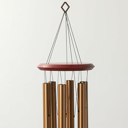 Woodstock Wind Chimes of Pluto Wind Chimes for Outside, 37" Bronze Medium Tone Wind Chime Décor for Outdoor Garden, Patio, Porch, Encore Collection