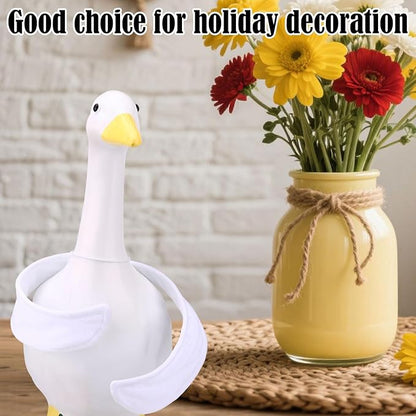 2pcs Poseable Goose Wings, Porch Lawn Goose Outfit Accessories for 23-28in/58.4-71.1cm Porch Lawn Geese Outdoor Patio Yard Decoration Accessories (White)