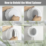 6 Pack 10inch Sublimation Wind Spinner Blanks 3D Aluminum Metal Wind Sculpture Kinetic Spinners for Yard and Garden Indoor Art Ornaments Hanging Decoration (Classics)