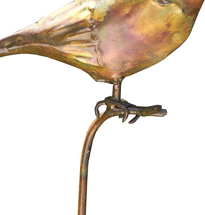 Ancient Graffiti AG-1307 Flamed Bird Garden Stake, 6.5 by 1 by 29", Multi-Colour
