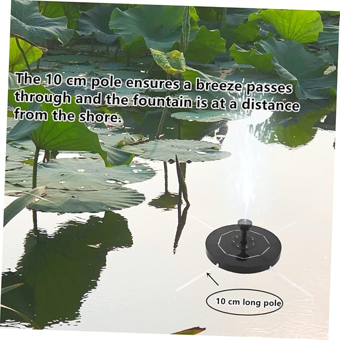 Solar-Powered Garden Fountain Decorative Aerator for Pool Led Water Pump Protection Easy to Install