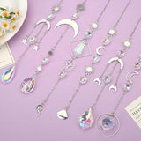 6 Pcs Sun Catchers Indoor Window, Colorful Crystal Suncatcher Prism for Windows Hanging Outdoor Garden Home Balcony Ceiling Wall Room Decor Aesthetic Wedding Party Rainbow Maker Ornaments Gifts
