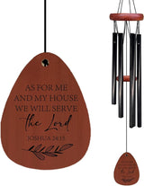 Christian Gifts Wind Chimes, Bible Verse Decor Wind Chimes, Christian Faith Based Religious Gifts for Women Men, As for Me and My House Bible Scripture WindChimes for Outside 26" Inches