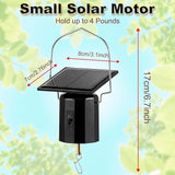 Solar Powered Wind Spinner Motor, Mobile Rotating Motor, Small Automatic Turner for Wind Chimes, Hanging Garden Spinners, Hanging Display Art Ornaments for Outdoor